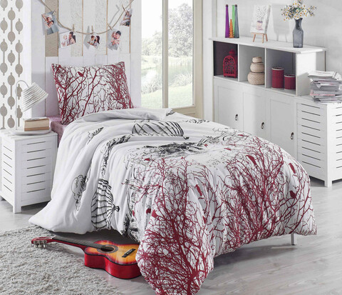 Lenjerie de pat pentru o persoana, Palvin, Eponj Home, 65% Bumbac/35% Poliester