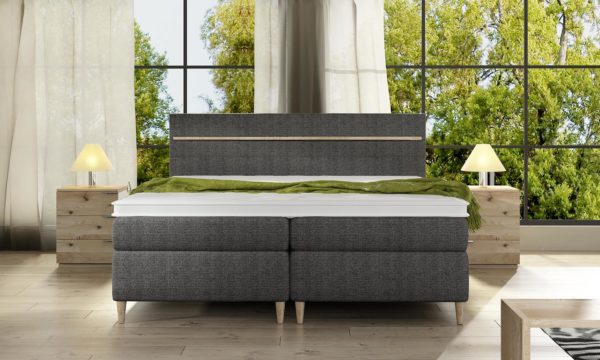 Pat tapitat tip boxspring Scandia – 140/200