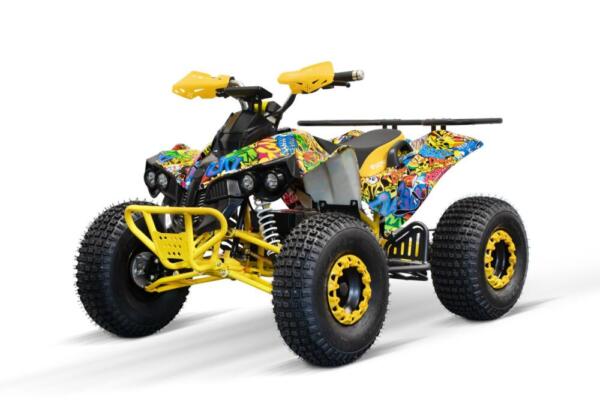 AM ALES ATV electric NITRO EcoWarrior SPORT 1000W 48V 20Ah cu DIFERENTIAL grafiti galben