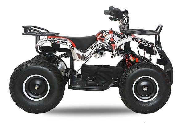 AM ALES ATV electric NITRO Torino Quad 1000W 48V cu anvelope 13x4.10-6 grafiti white