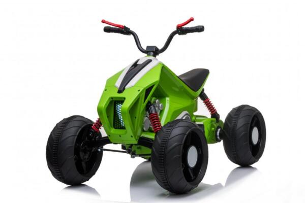 AM ALES ATV electric pentru copii Kinderauto BJ718 90W 12V cu scaun tapitat culoare Verde