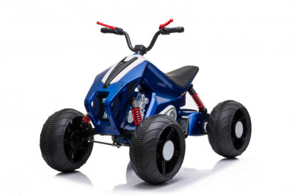 AM ALES ATV electric pentru copii Kinderauto BJ718 90W 12V cu scaun tapitat culoare Albastru