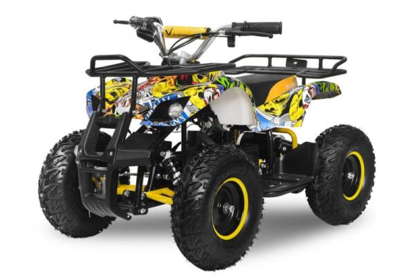 AM ALES ATV electric pentru copii NITRO Torino Quad 1200W 48V Big Tyre culoare Yellow Grafiti