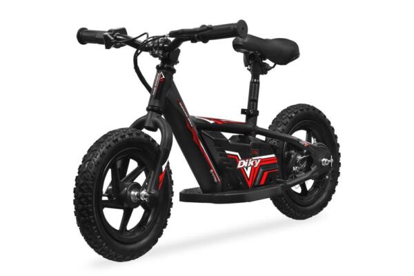 AM ALES Bicicleta electrica fara pedale Nitro Bike DIKY 180W 24V Lithium  Roti 12 inch Rosu