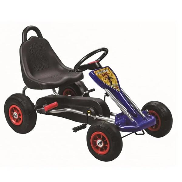 AM ALES GO Kart cu pedale 3-6 ani Kinderauto A-05-1 roti Gonflabile culoare Albastru