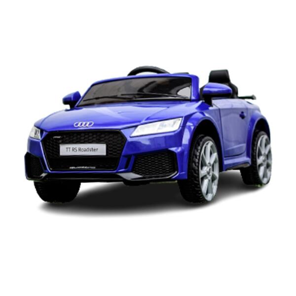 AM ALES Masinuta electrica Audi TTRS Roadster 70W 12V cu roti moi scaun tapitat culoare Albastru