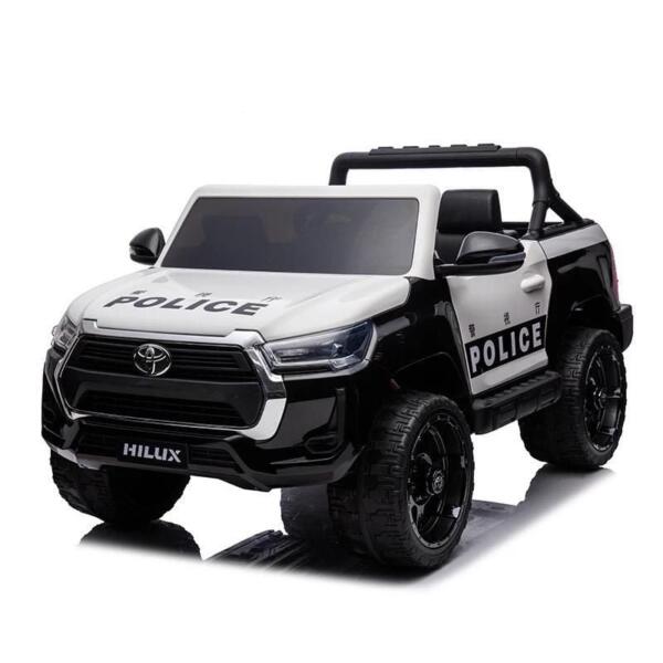 AM ALES Masinuta electrica de politie Toyota Hilux 4x4 180W 12V 14Ah PREMIUM culoare Alba