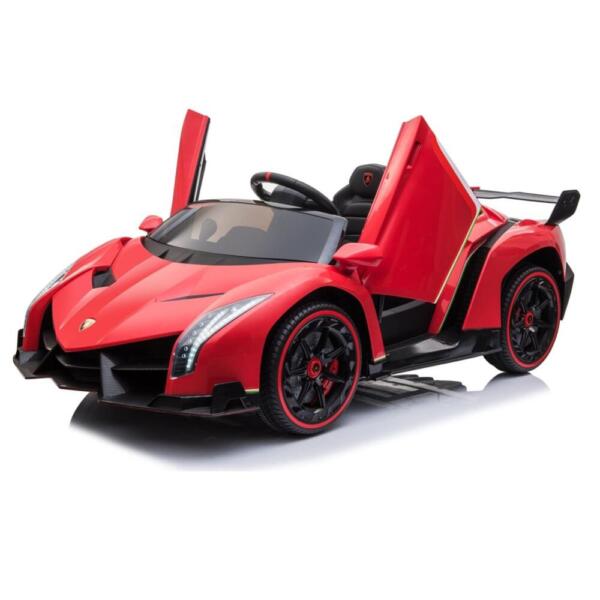 AM ALES: Masinuta electrica Lamborghini Veneno 180W 12V PREMIUM #Rosu