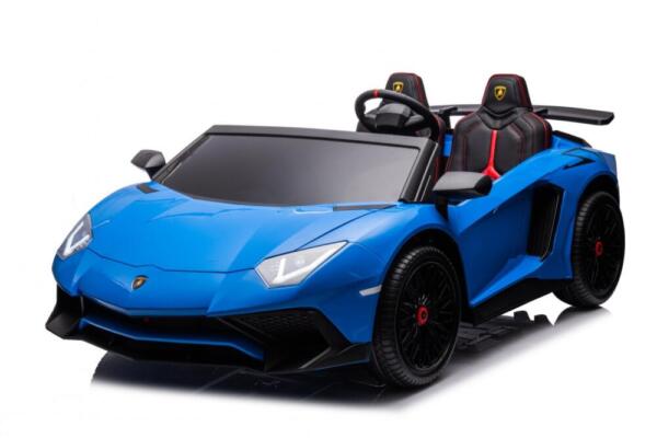 AM ALES Masinuta electrica pentru copii 3-15 ani Lamborghini Aventador SV 300W 24V Premium culoare Albastra