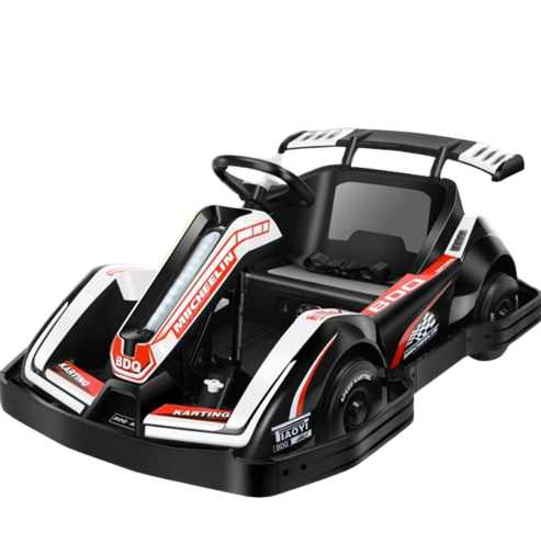 AM ALES Masinuta-Kart electric pentru copii 3-11 ani Racing 90W 12V 7Ah telecomanda culoare Alb