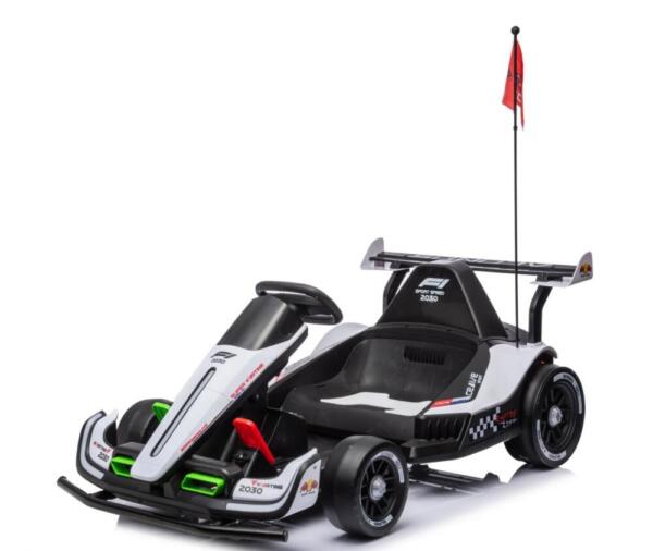 AM ALES Masinuta - Kart electric pentru copii 3-11 ani Racing F1 500W 24V telecomanda culoare Alb