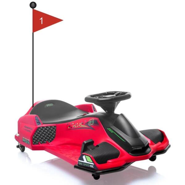 AM ALES Masinuta-Kart electric pentru copii 5-11 ani Rider Drift 360 180W 24V culoare Rosie