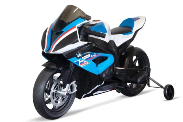 AM ALES Motocicleta electrica cu licenta BMW HP4 Premium pentru copil 3-9 ani culoare Albastra
