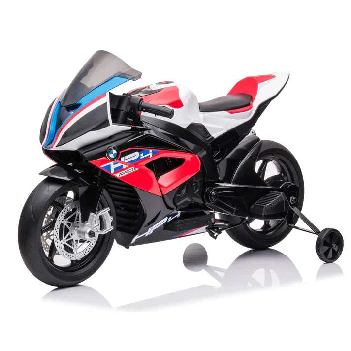 AM ALES Motocicleta electrica cu licenta BMW HP4 Premium pentru copil 3-9 ani culoare Rosu