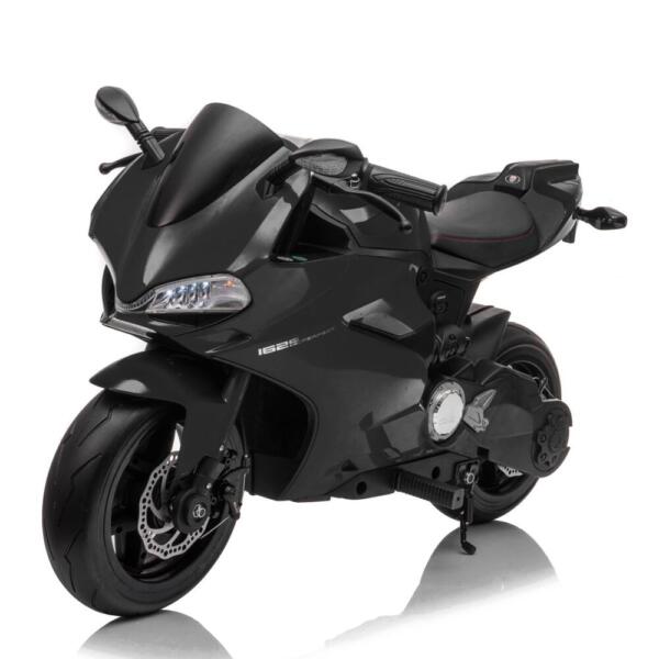 AM ALES Motocicleta electrica pentru copii Kinderauto SX1629 putere 250W 24V roti moi cauciuc EVA Neagra