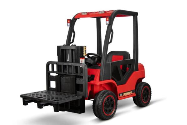 AM ALES Motostivuitor electric pentru copii Kinderauto Forklift 90W 12V echipat STANDARD rosu