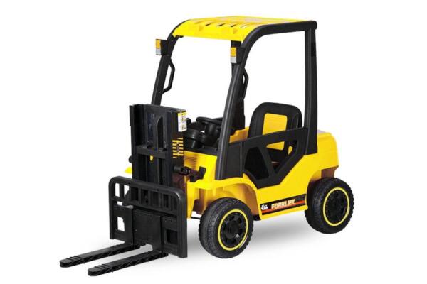 AM ALES Motostivuitor electric pentru copii Kinderauto Forklift 90W 12V echipat STANDARD galben