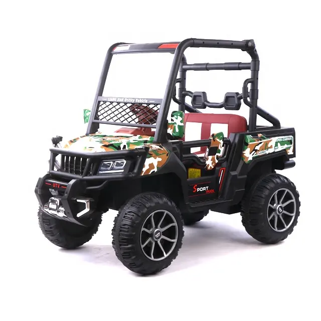 AM ALES UTV electric 4x4 pentru 2 copii Kinderauto Super-Carrier 140W 12V Premium culoare Verde Camuflaj