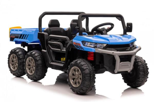 AM ALES UTV electric pentru 2 copii Kinderauto Farm Tractor 6x6 180W 12V PREMIUM culoare Albastra